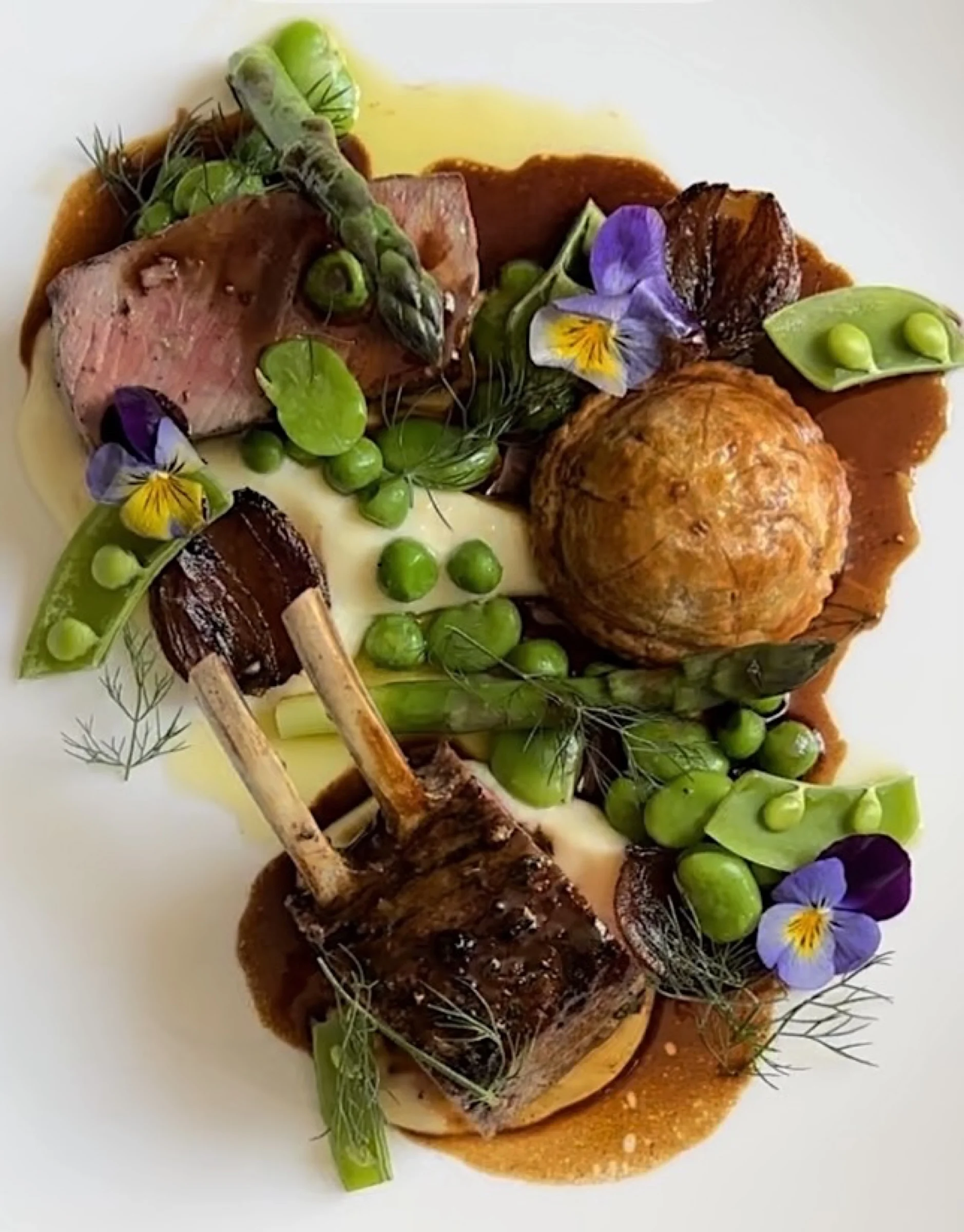 Spring lamb, pithivier, asparagus by Sicily Chef